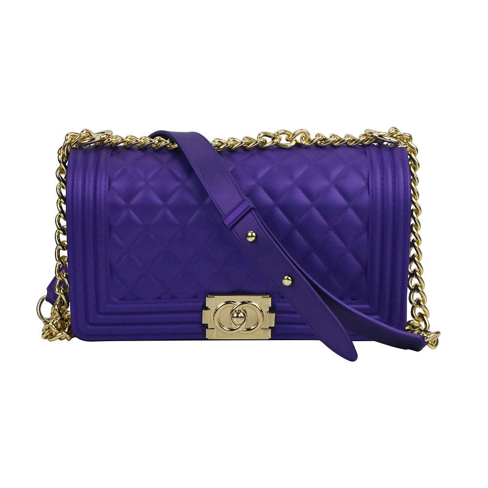 Luxury Jelly Chain Crossbody Bag – Women’s Designer Style Quilted Shoulder Messenger Purse