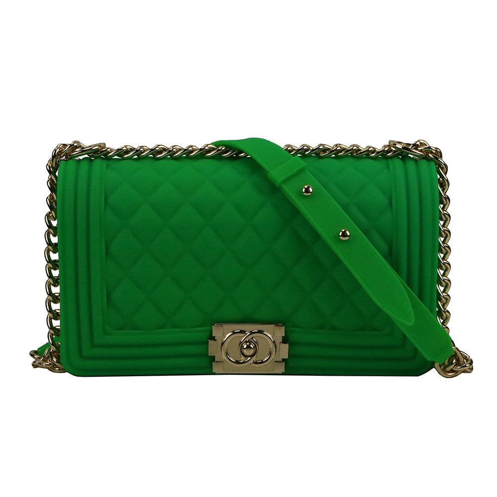 Luxury Jelly Chain Crossbody Bag – Women’s Designer Style Quilted Shoulder Messenger Purse