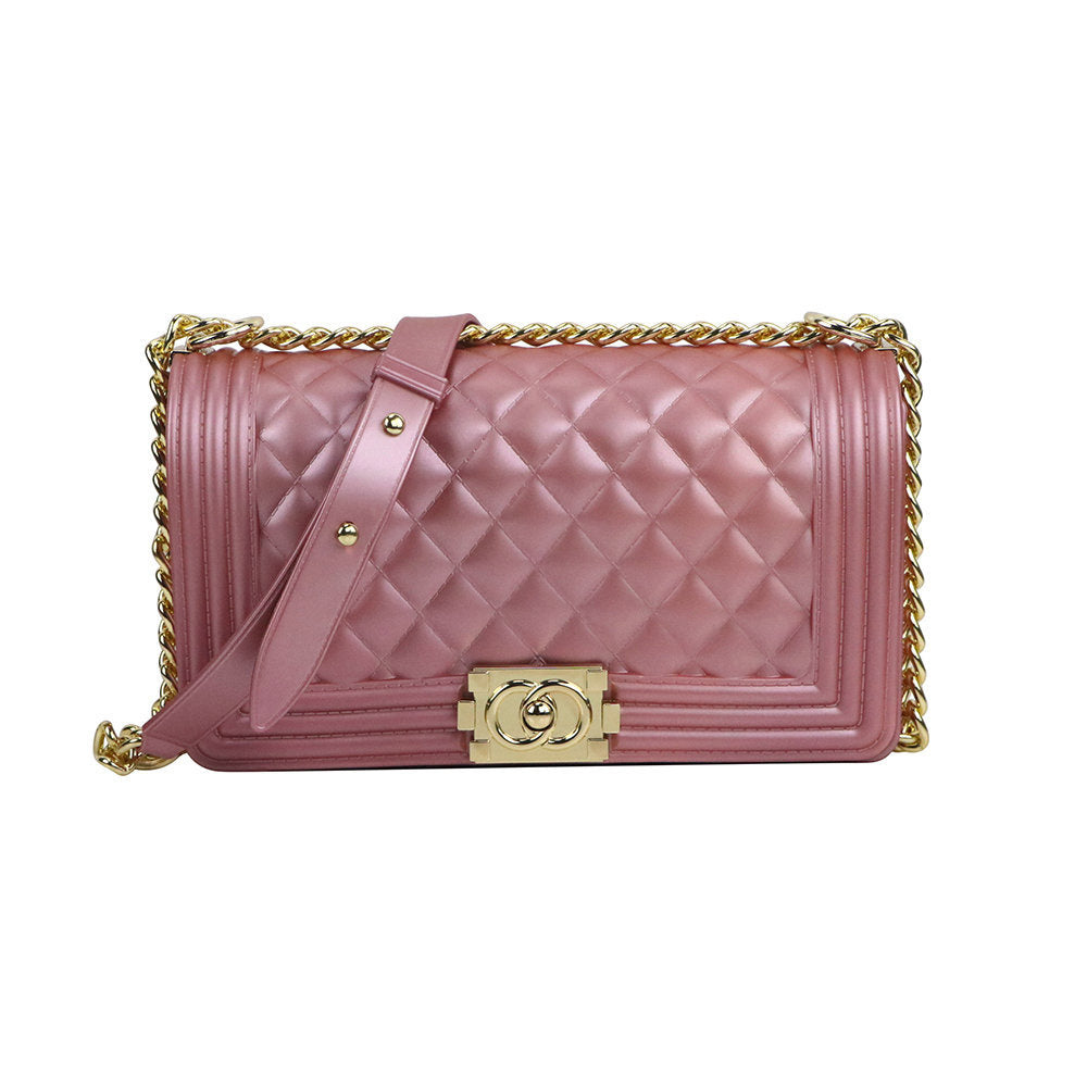 Luxury Jelly Chain Crossbody Bag – Women’s Designer Style Quilted Shoulder Messenger Purse