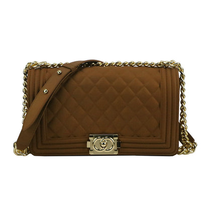 Luxury Jelly Chain Crossbody Bag – Women’s Designer Style Quilted Shoulder Messenger Purse