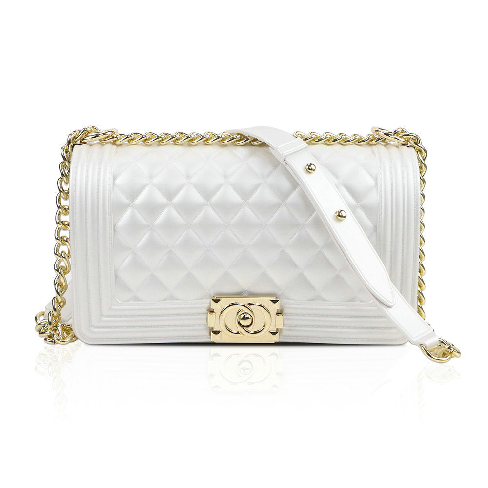 Luxury Jelly Chain Crossbody Bag – Women’s Designer Style Quilted Shoulder Messenger Purse