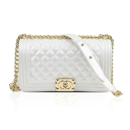 Luxury Jelly Chain Crossbody Bag – Women’s Designer Style Quilted Shoulder Messenger Purse