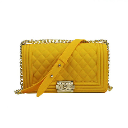 Luxury Jelly Chain Crossbody Bag – Women’s Designer Style Quilted Shoulder Messenger Purse
