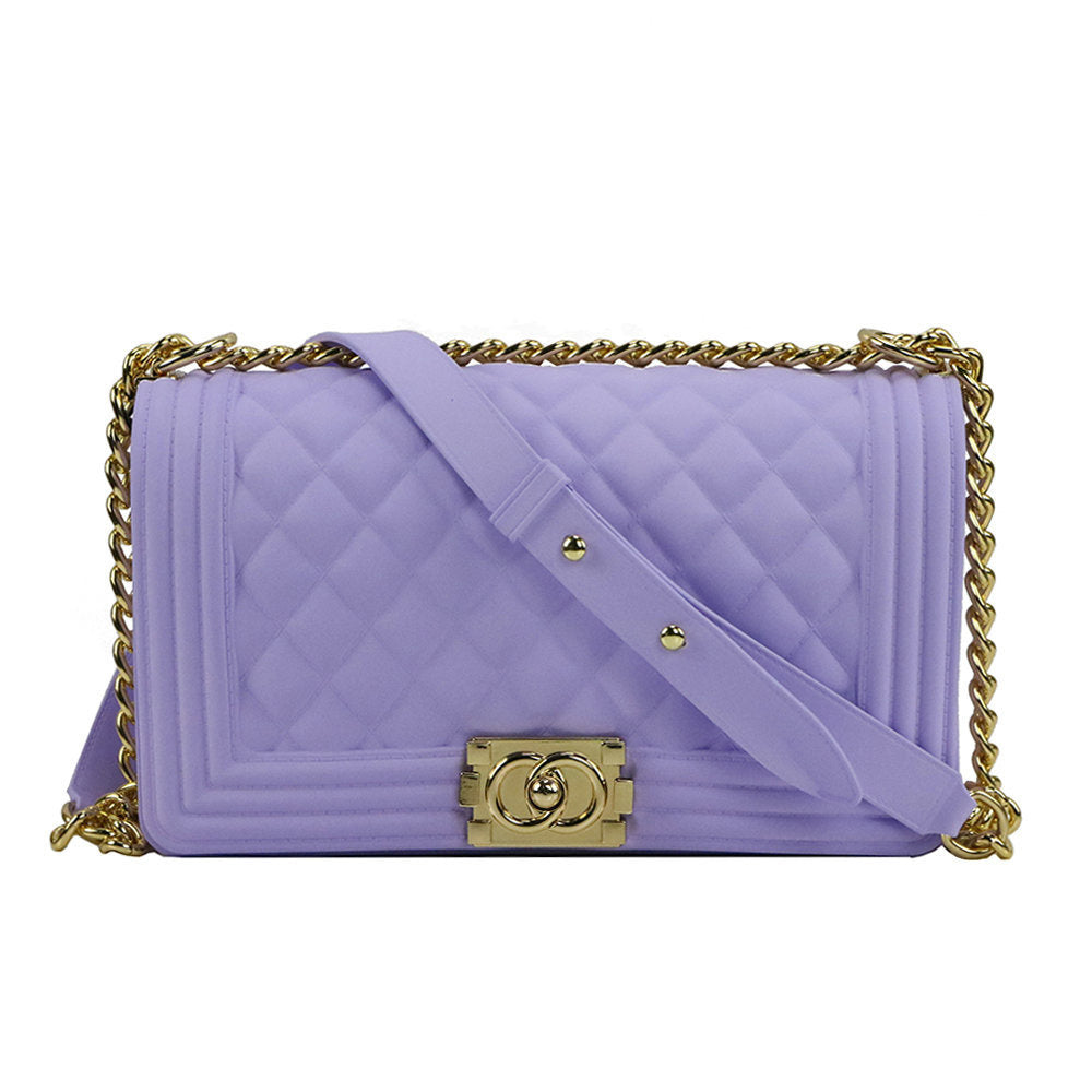 Luxury Jelly Chain Crossbody Bag – Women’s Designer Style Quilted Shoulder Messenger Purse