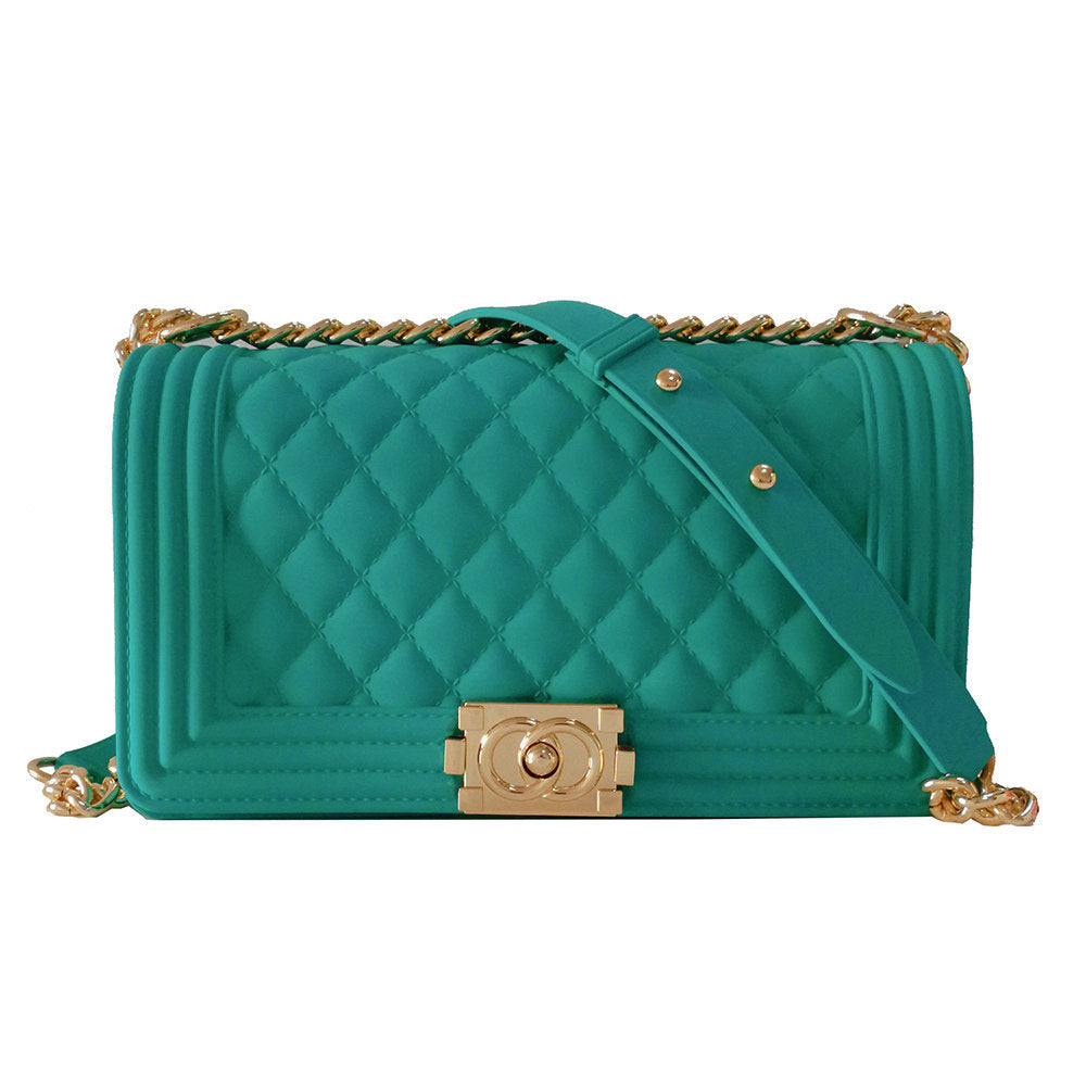Luxury Jelly Chain Crossbody Bag – Women’s Designer Style Quilted Shoulder Messenger Purse