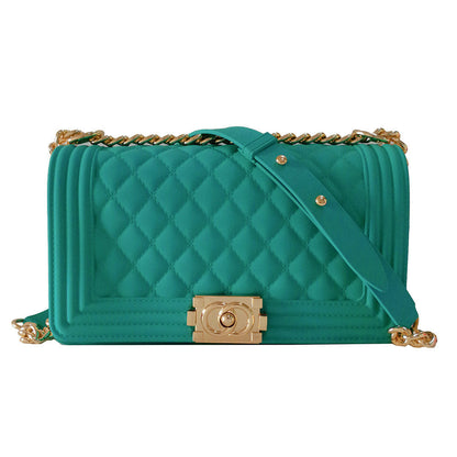 Luxury Jelly Chain Crossbody Bag – Women’s Designer Style Quilted Shoulder Messenger Purse