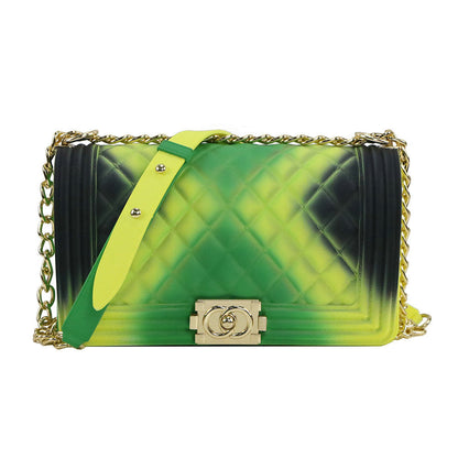 Luxury Jelly Chain Crossbody Bag – Women’s Designer Style Quilted Shoulder Messenger Purse
