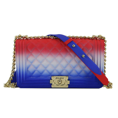 Luxury Jelly Chain Crossbody Bag – Women’s Designer Style Quilted Shoulder Messenger Purse