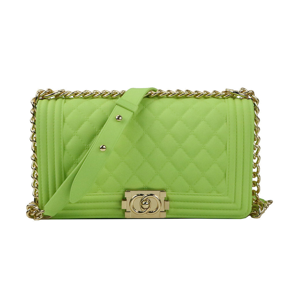 Luxury Jelly Chain Crossbody Bag – Women’s Designer Style Quilted Shoulder Messenger Purse