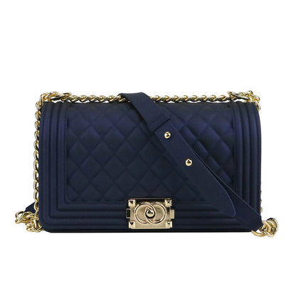 Luxury Jelly Chain Crossbody Bag – Women’s Designer Style Quilted Shoulder Messenger Purse