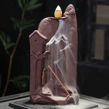 Zisha Ceramic Incense Burner, Dragon