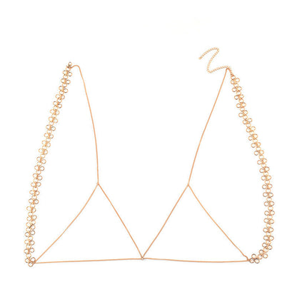 European Cross-Border Metal Knot Body Chest Necklace