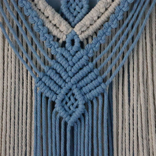 Hand-Woven Cotton Rope Tapestry, Wall Decoration