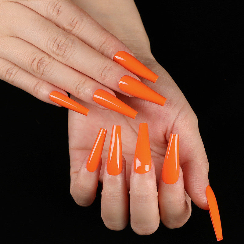 Long Coffin Fake Nails - Variety of Colors Available