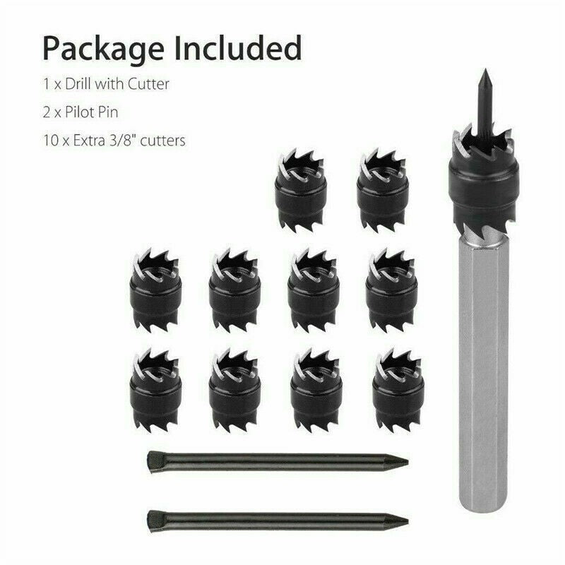 13-piece Set Of Welding Spot Removal Tool, Stainless Steel Special Drill Bit, High-speed Steel Opener