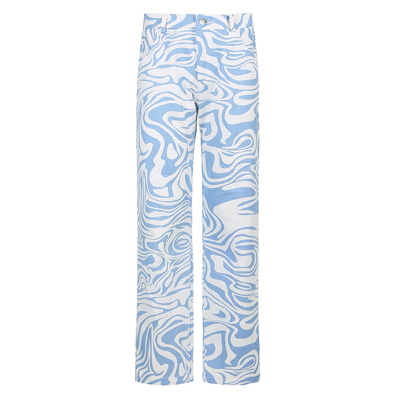 Sports Leisure Loose Straight Leg Pants Trousers