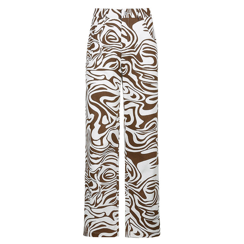 Sports Leisure Loose Straight Leg Pants Trousers