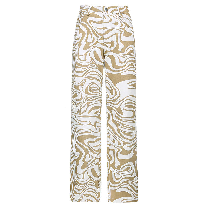 Sports Leisure Loose Straight Leg Pants Trousers