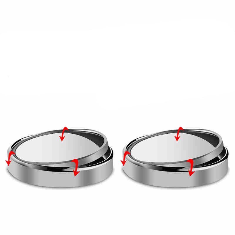 Rearview Mirror Car Small Round Mirror 360 Degree Adjustable Blind Spot Mirror Mirror Auxiliary Mirror Large Field Of View Small Round Mirror
