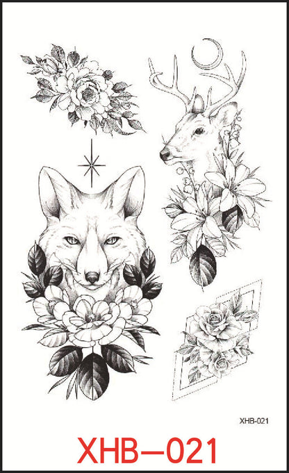 Flower Arm Tattoo Stickers, Night Market Tattoos