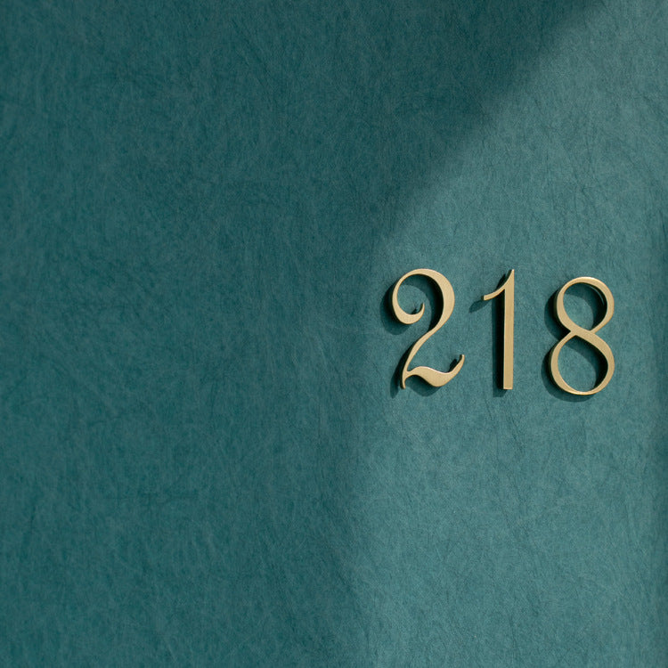 Retro Brass House Number Plate