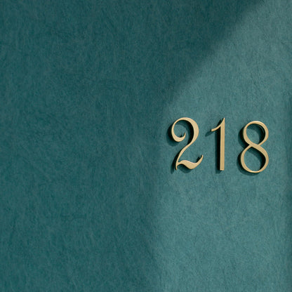 Retro Brass House Number Plate