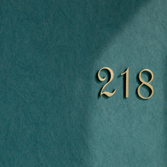 Retro Brass House Number Plate