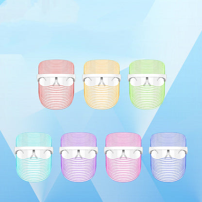 7 Color LED Mask Red Light Therapy Skin Rejuvenation Massager Beauty Home Skin Face Whitening Anti Aging SPA Device