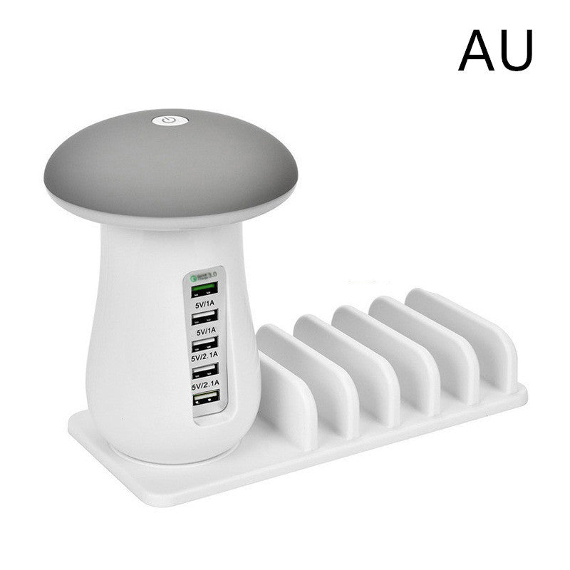 2 In 1 Mushroom Lamp LED USB Charger