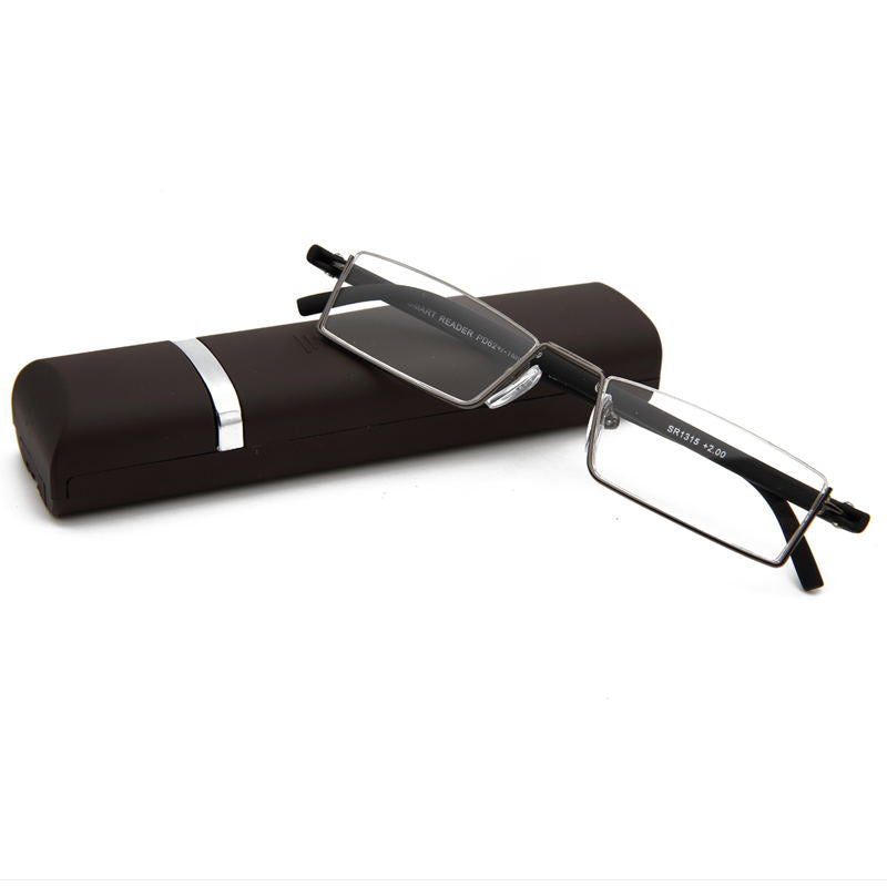 Light Half Frame Prescription Reading Glasses With Case