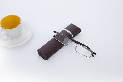Light Half Frame Prescription Reading Glasses With Case