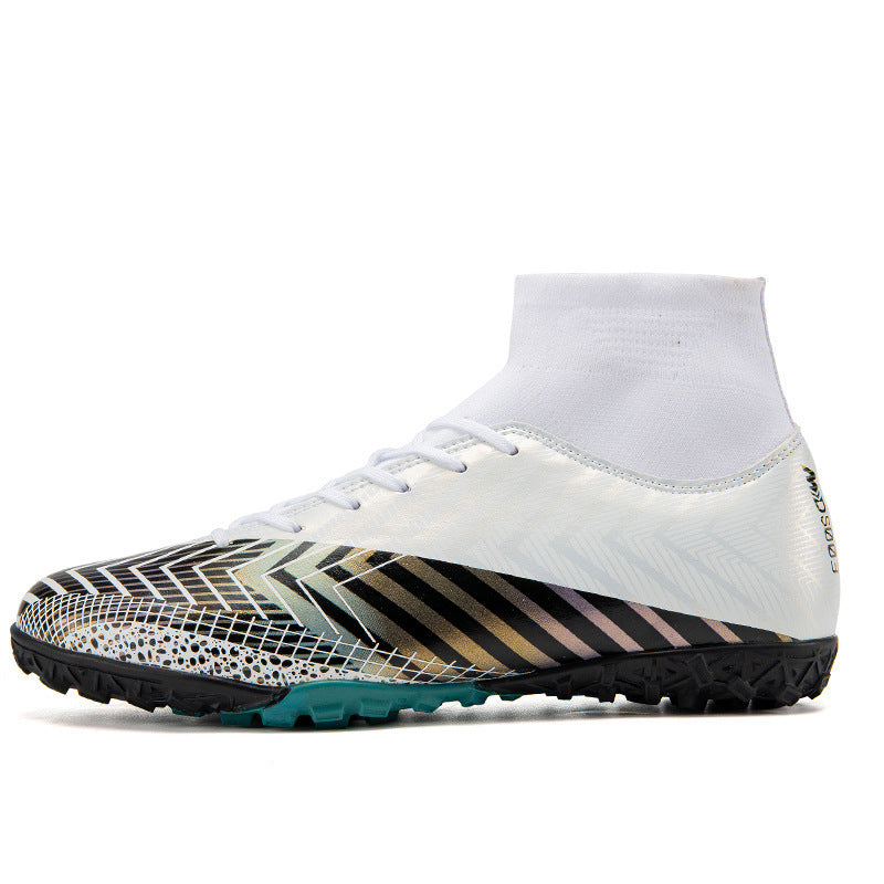 Youth High-Top Football Shoes - Artificial Grass