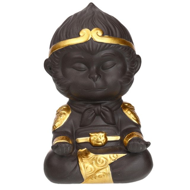 Chinese Purple Clay Tea Set, Monkey King Decor