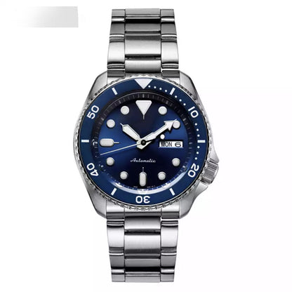 Men's Casual Quartz Watch with Spiral Crown and Folding Buckle