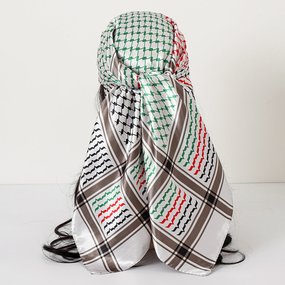 Classic Satin Womens Shawl Headscarf And Scarf
