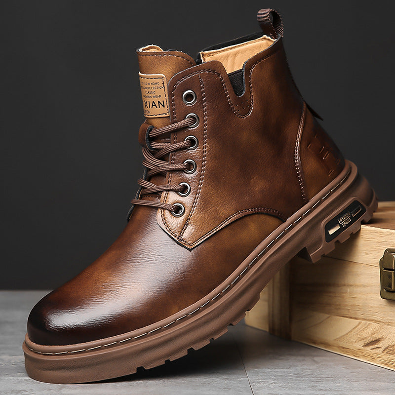 New Autumn Winter British-style Boots With Thick Soles