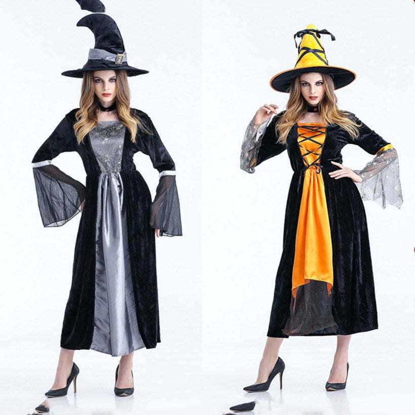 Women Scary Witch Costumes Sorceress Cosplay Costume For Halloween Carnival Fancy Dress Women Magic Moment Costume