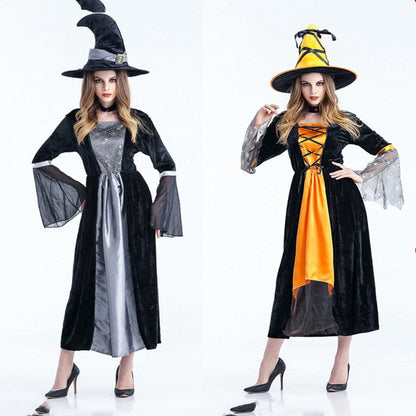 Women Scary Witch Costumes Sorceress Cosplay Costume For Halloween Carnival Fancy Dress Women Magic Moment Costume