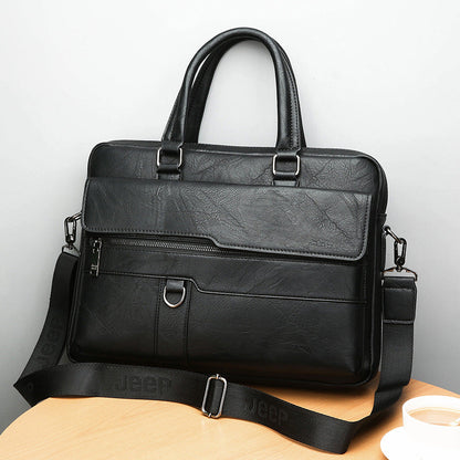 Mens Fashionable Shoulder And Crossbody Business Bag