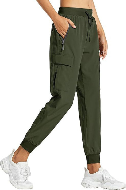 Multi Pocket Drawstring Tactical Cargo Joggers Men Outdoor Hiking Training Casual Pants