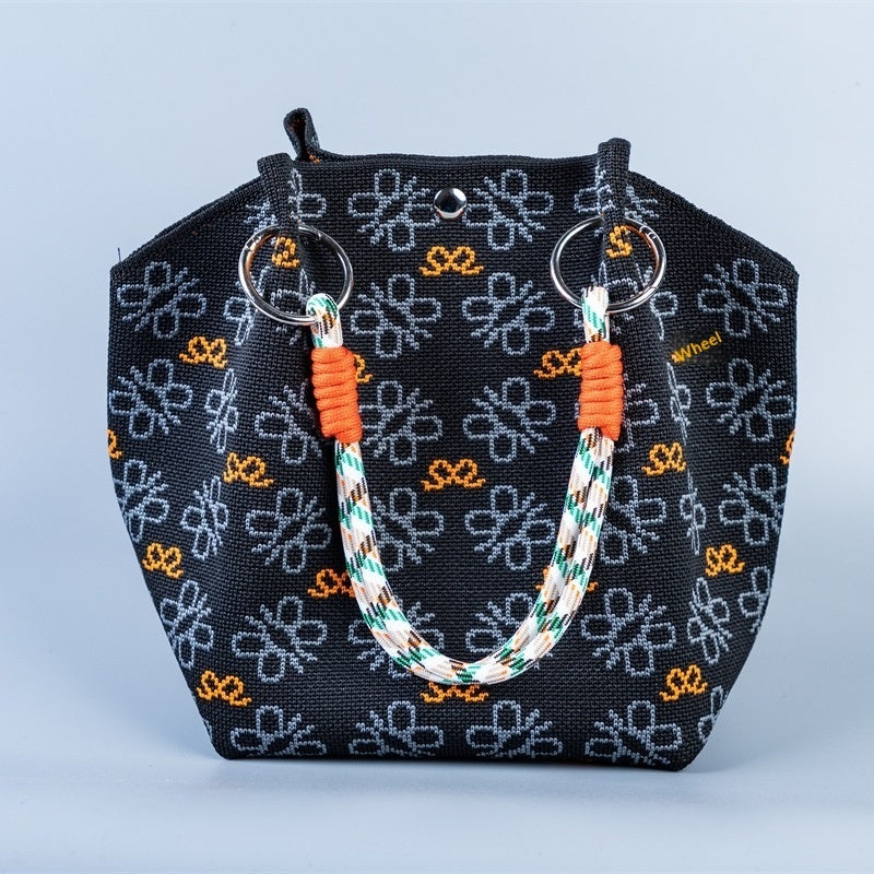 Knitted Tote Bag Commuter-friendly Handbag Simple Style
