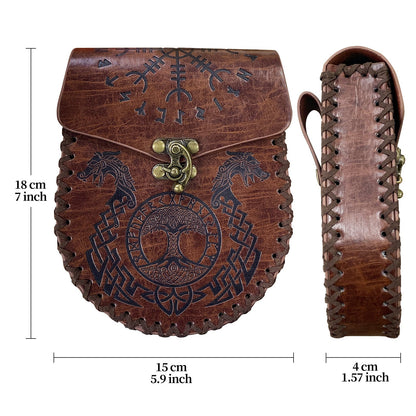 Vintage Viking Coin Purse: Medieval Belt Bag Style