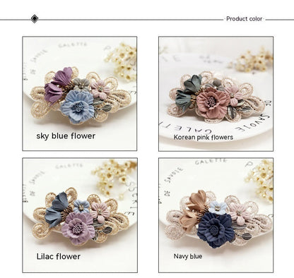 Handmade Bow Hair Ring Pearl Girl Headband