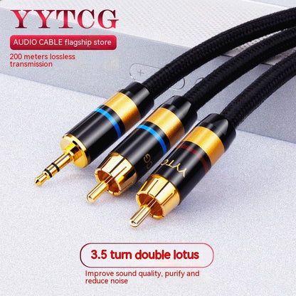 3.5mm To 2RCA Computer Audio Cable