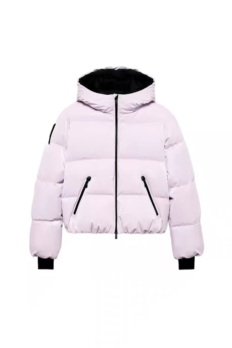 New Multi-color Ski Quilted Hooded Puffer Jacket