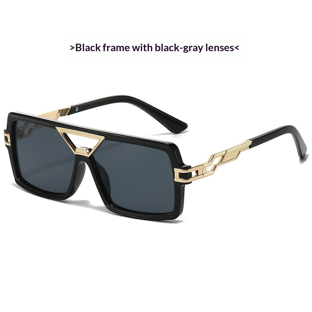 New European And American-style Color-block Sunglasses For Women