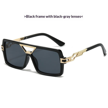 New European And American-style Color-block Sunglasses For Women