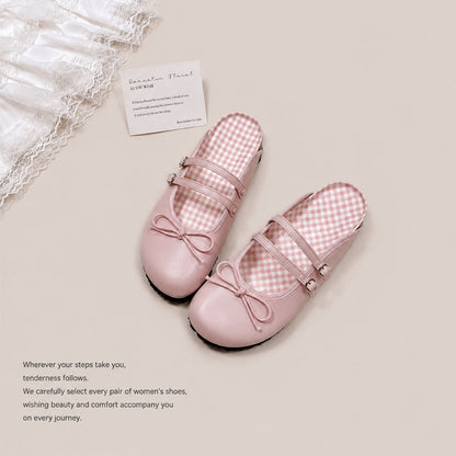 Sweet-style Stunning French Style Versatile Bow Flat Shoes For Women