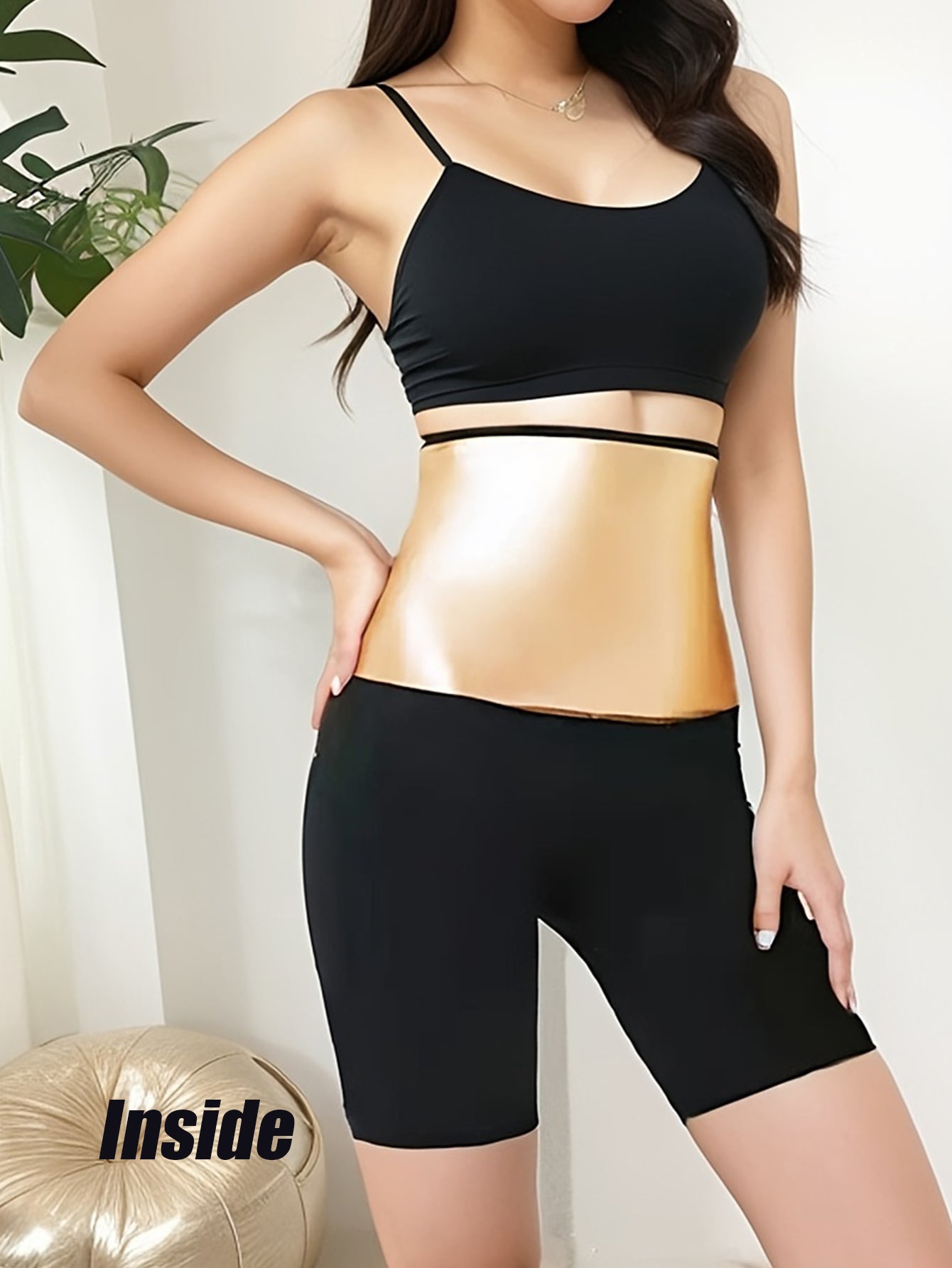 Plus Size Women Sauna Sweat Shorts High Waist Thermo Waist Trainer Slimming Compression Workout Body Shaper