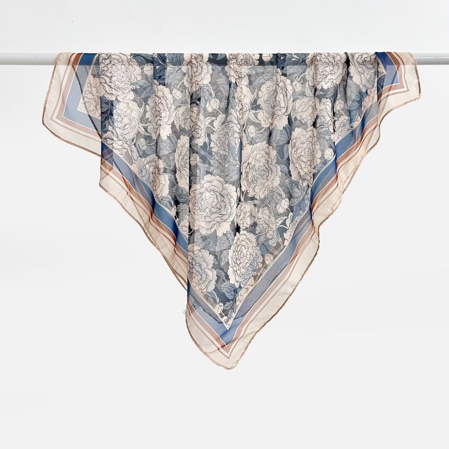 Versatile Printed Thin Square Scarf